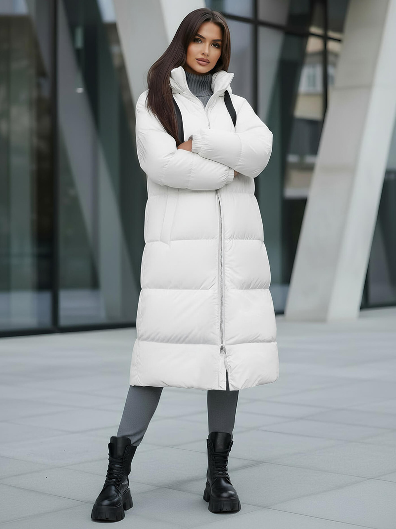 Női téli kabát fehér OZONEE JS/5M3163/281Z