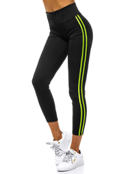 Női leggings fekete-sárga OZONEE JS/YW06019/1/52