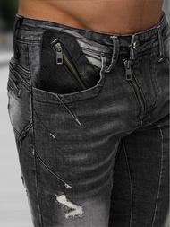 Férfi farmer nadrág fekete OZONEE NB/MP0045NZ