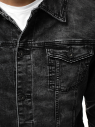 Férfi farmer dzseki fekete OZONEE V/19320