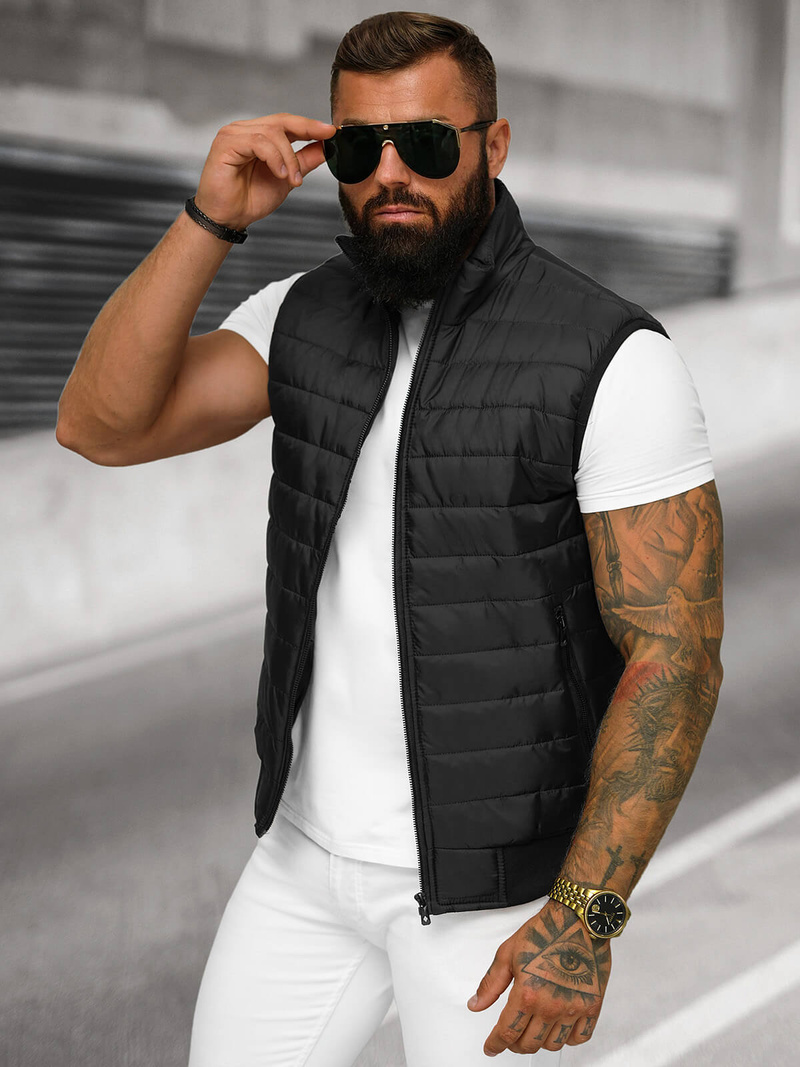 Férfi Mellény Fekete OZONEE JS/MY77Z