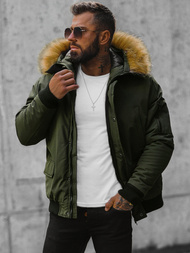 Férfi téli kabát khaki OZONEE JS/M2019/136