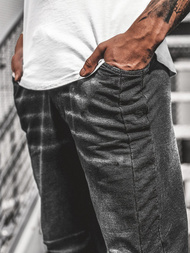 Férfi jogger farmer nadrág Fekete OZONEE JS/KK1021