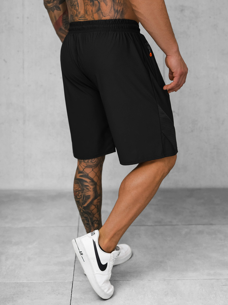Férfi sport rövidnadrág fekete OZONEE JS/12K1800/3