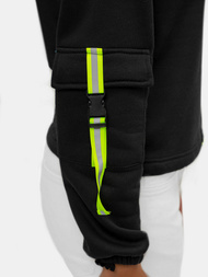 Női kapucnis pulóver fekete OZONEE JS/B26031Z