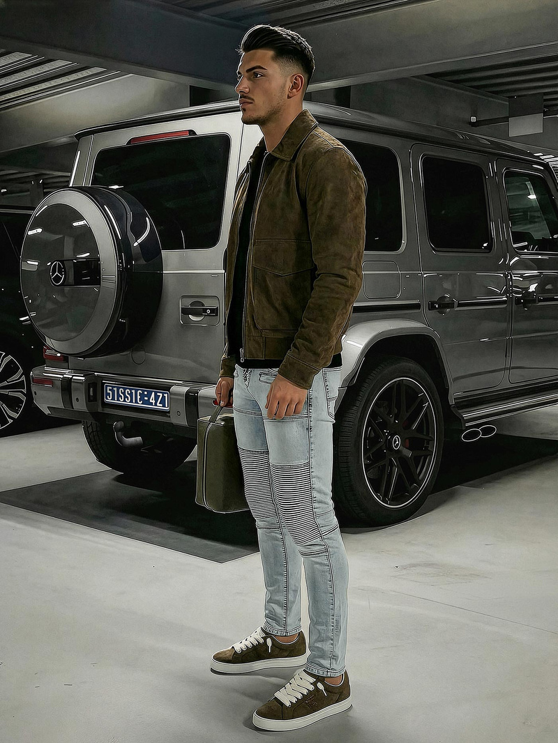 Férfi farmer nadrág Világos-Kék OZONEE O/EM8889Z