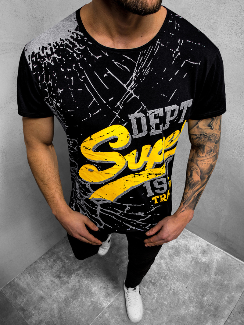 Férfi póló Fekete OZONEE JS/KS1942Z