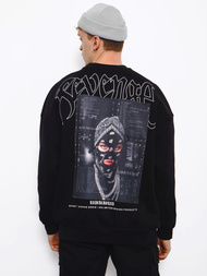 Férfi melegítő felső Fekete OZONEE MACH/M3288