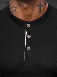 Férfi Póló Fekete OZONEE O/M011