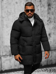 Férfi Steppelt Kabát Fekete OZONEE JS/5M3118/392