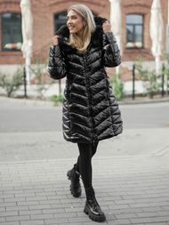 Női téli kabát fekete OZONEE JS/16M9100/392Z