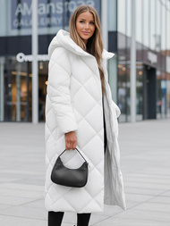 Női téli kabát fehér OZONEE JS/5M3173/281Z