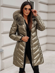 Női téli kabát arany OZONEE JS/16M9100/403Z