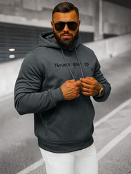 Férfi kapucnis felső grafit OZONEE JS/27B6512/5