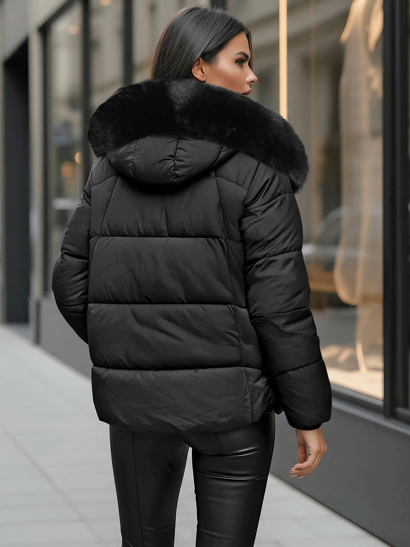 Női téli kabát fekete OZONEE O/16M9179/392