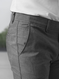 Férfi chino nadrág sötét-szürke OZONEE V/6545