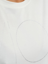 Női polo fehér OZONEE JS/YJ77841