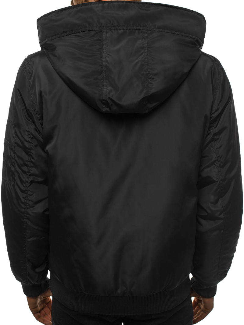 Férfi téli kabát fekete OZONEE JS/2019005