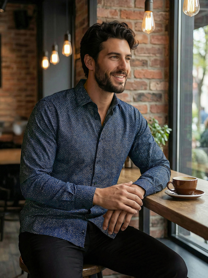 Férfi Ing Gránát OZONEE V/V186Z