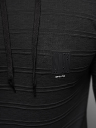 Férfi kapucnis felső fekete OZONEE O/TB2272