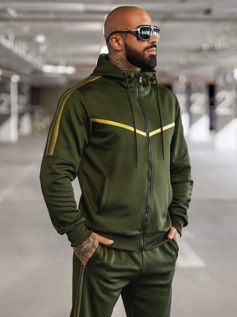 Férfi Szabadidő Együttes Zöld OZONEE JS/8C8117/29Z