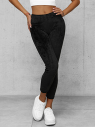 Női Velúr Melegítő Nadrág Fekete OZONEE JS/92K521/3