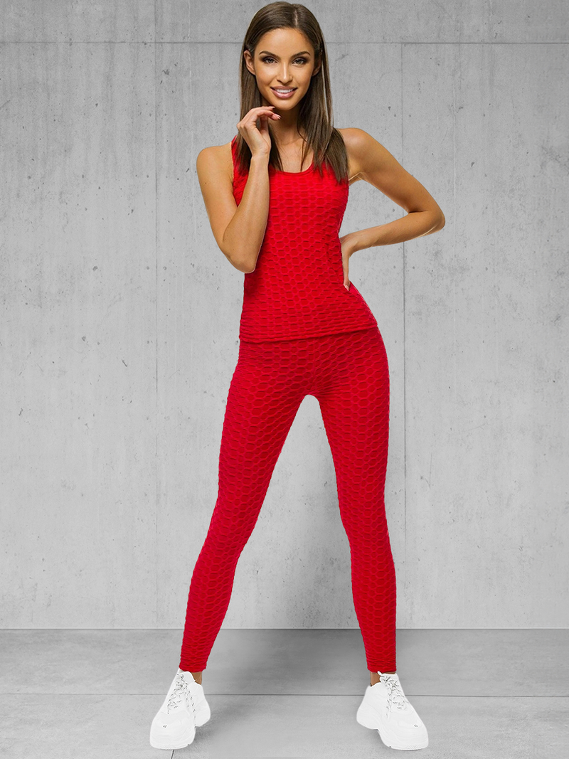 Kétrészes női tréning szett Piros OZONEE JS/YW88037/5