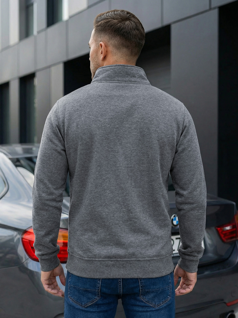 Férfi Pulóver Sötét-Szürke OZONEE JS/2002Z