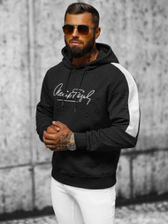 Férfi kapucnis felső fekete OZONEE JS/3B572