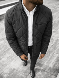 Férfi átmeneti kabát fekete OZONEE JS/22M11/1