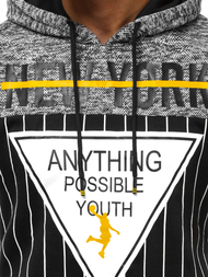 Férfi blúz grafit Szürke OZONEE JS/KS1907Z