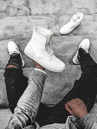 Férfi magasszárú sneakersek Fehér OZONEE KN/022