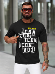 Férfi Póló Fekete OZONEE JS/8B1366/3