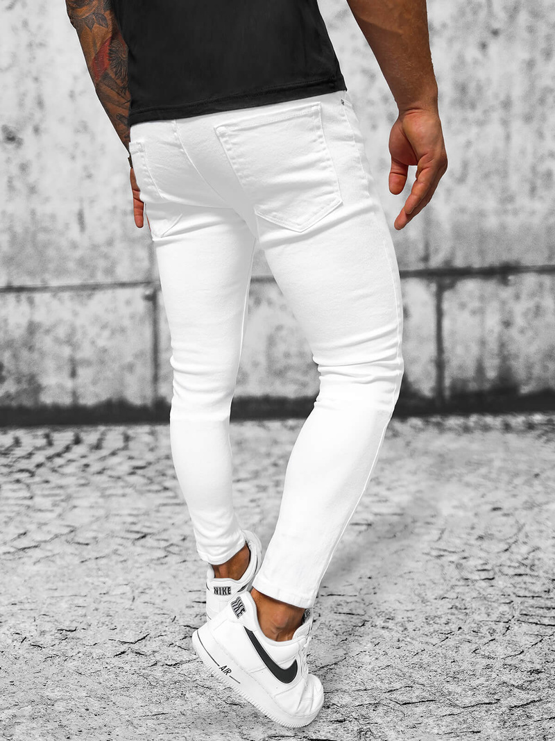 Férfi Farmer Nadrág Fehér OZONEE E/5348/01