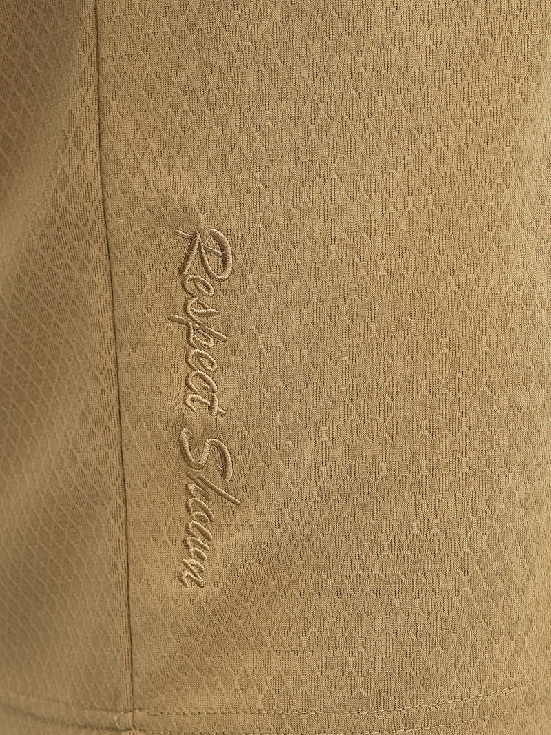 Férfi galléros póló sötét-bézs OZONEE O/YN2/575