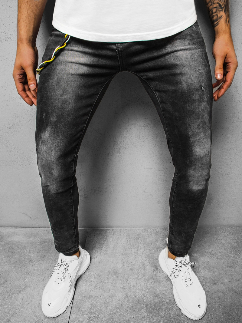 Férfi farmer nadrág Fekete OZONEE DR/TF098Z