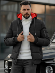 Férfi kabát fekete OZONEE JS/31M5003Z