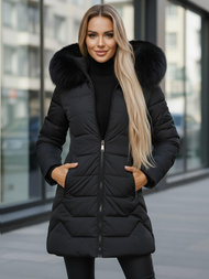 Női téli kabát fekete OZONEE JS/16M9121/392Z