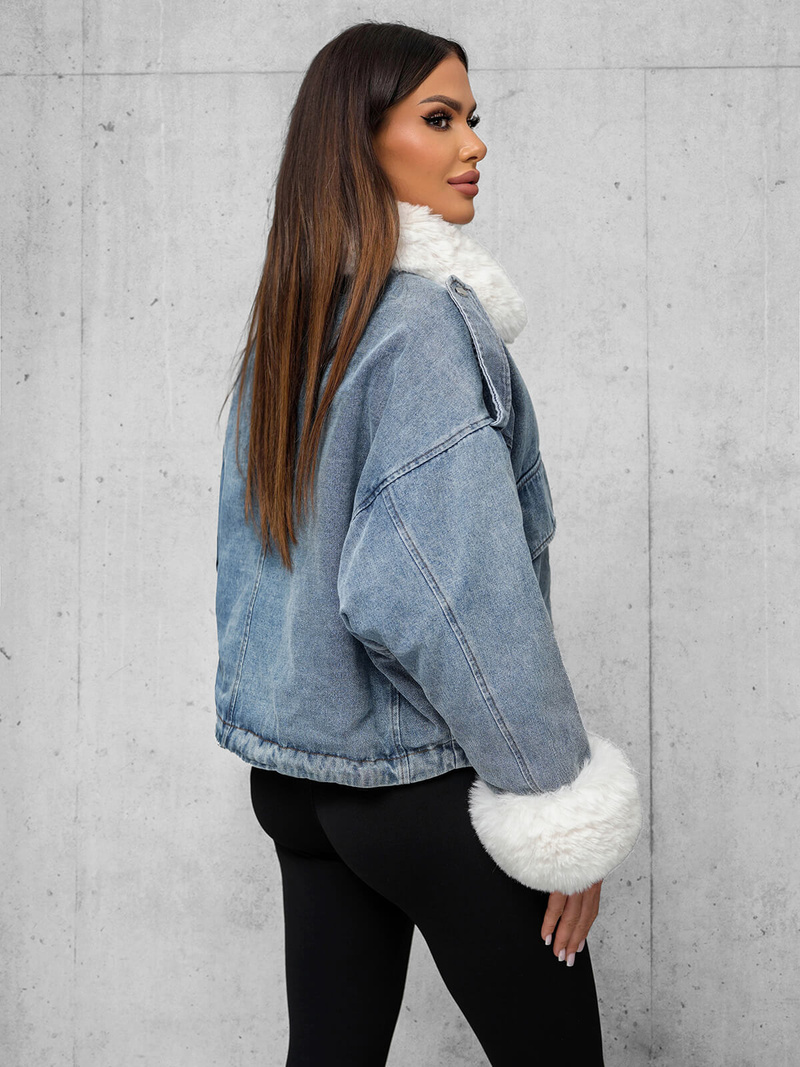 Női farmer dzseki kék OZONEE JS/11Z8219Z