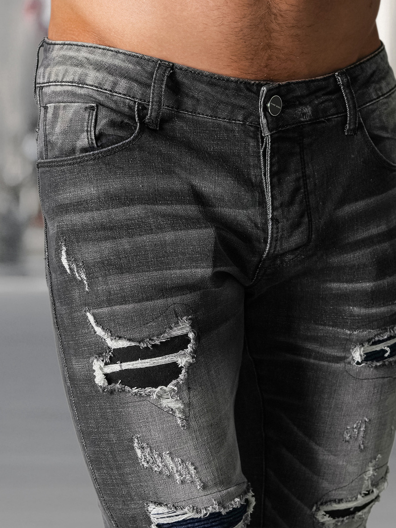 Férfi farmer nadrág fekete OZONEE NB/MP0075NZ