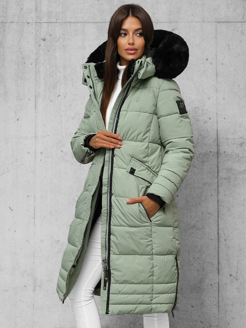Női téli kabát mentol OZONEE O/W377