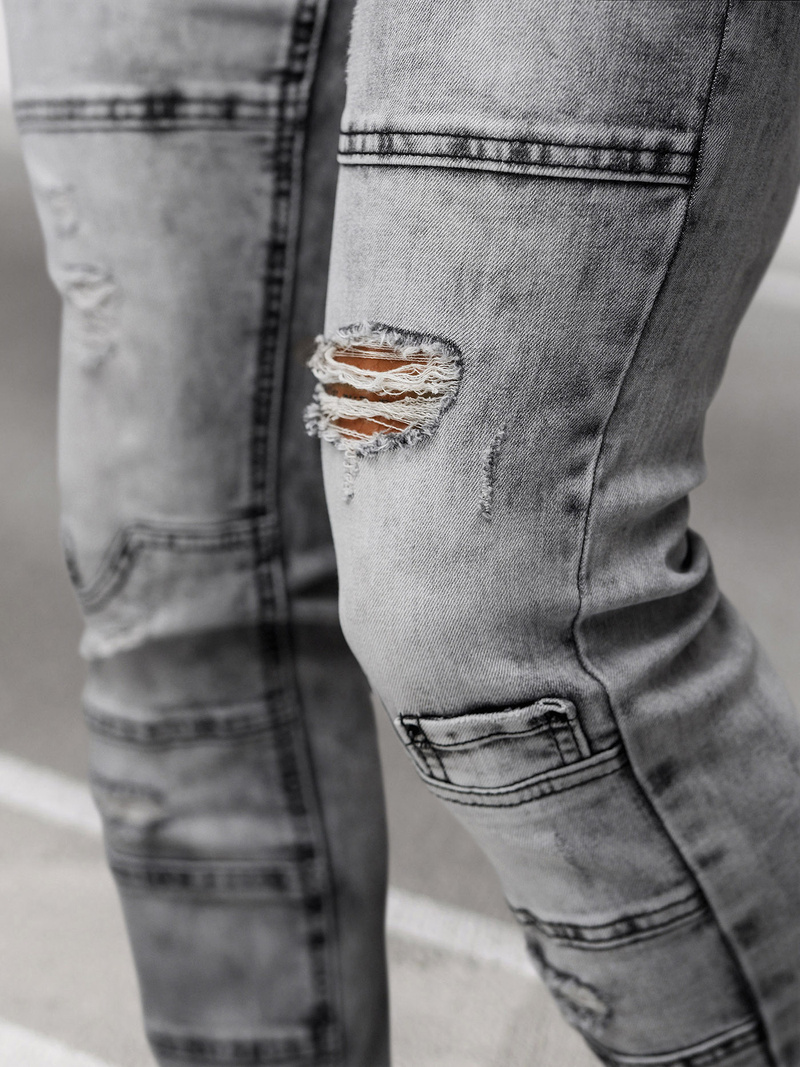 Férfi farmer nadrág grafit OZONEE NB/MP0163N