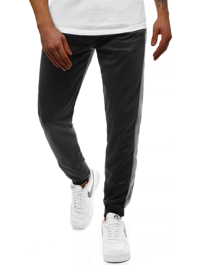 Férfi melegítő nadrág Fekete-szürke OZONEE JS/JZ11003