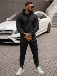 Férfi melegítő együttes Fekete OZONEE JS/68C10381/3Z