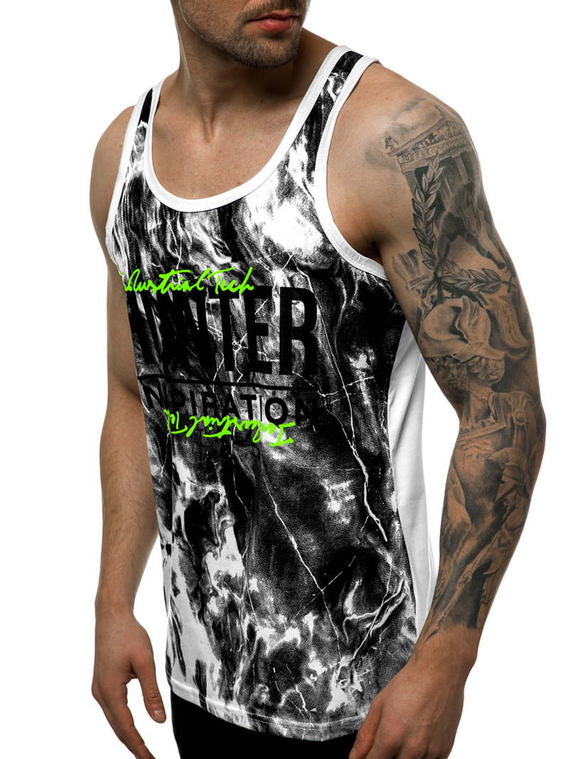 Férfi trikó Fehér OZONEE JS/SS11033