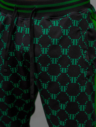 Férfi Melegítő Együttes Fekete-Zöld OZONEE O/12136