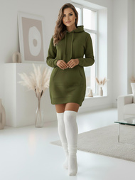 Női kapucnis pulóver khaki OZONEE JS/YS10003/29Z