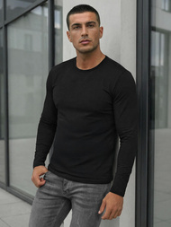 Férfi hosszú ujjú póló fekete OZONEE JS/DB71/1