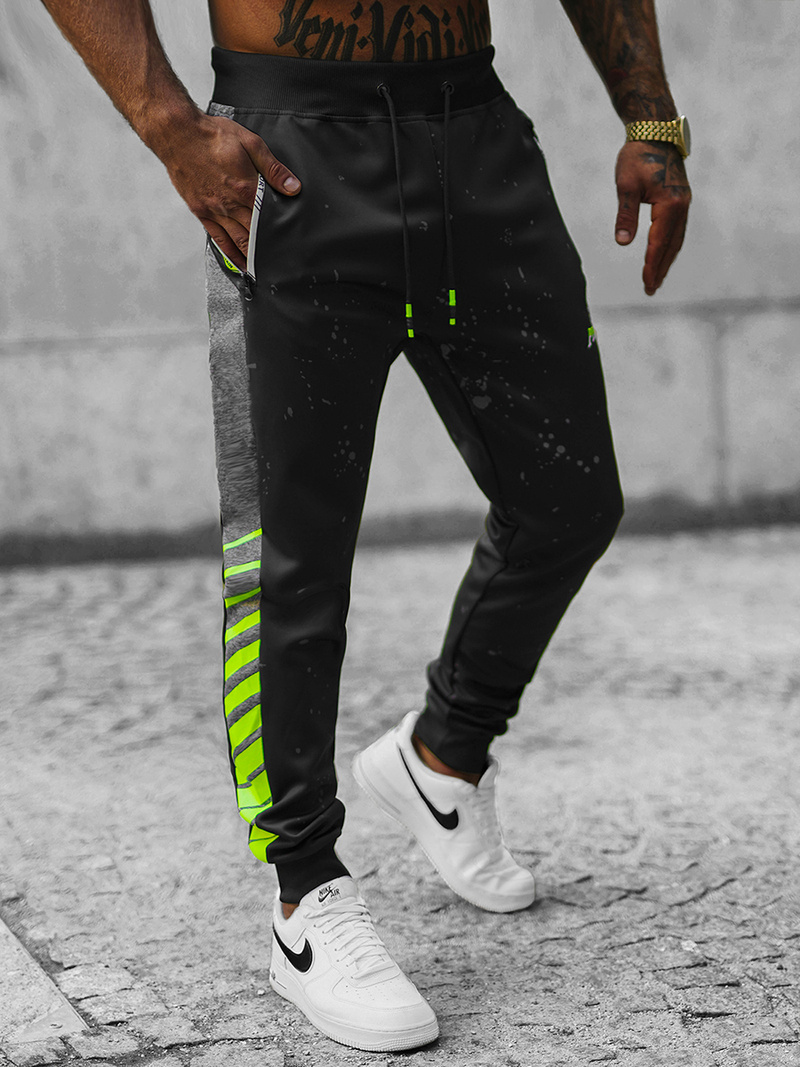 Férfi melegítő nadrág fekete OZONEE JS/K10232Z