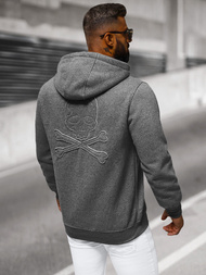 Férfi kapucnis pulóver Grafit OZONEE NB/MF2003